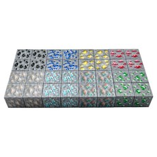 키디즘 마크 자석블럭 큐브 광물 원석세트 32피스 어린이 쌓기놀이 장난감, 1개