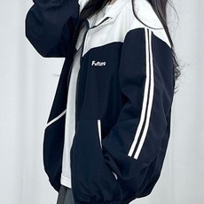 가성비갑 퓨처 자수 배색 바람막이 3컬러 오버핏 아우터 집업