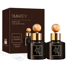 스미어티 프리미엄 퍼퓸 차량용 디퓨저 75ml 2p + 200ml 리필, 1세트, 블랙체리