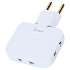 3in1 틈새돼지코 유럽형 화이트 멀티 변환 플러그 프랑스 독일 해외용 여행용, 1개