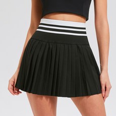 스토리원 여성 스포츠 배색밴딩 스커트 플리츠 치마 속바지 테니스 골프 운동 WM-SSSK028