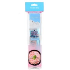 히말라야핑크솔트 여행용 치약 칫솔 세트, 1세트