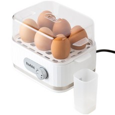 휴빅 타이머 계란찜기 달걀삶는기계 에그쿠커 떡 만두 호빵 고구마 멀티 미니 전기찜기, 화이트
