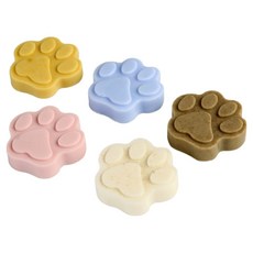 기쁜펫 강아지천연비누 발바닥 반려수제비누 2구 아토피, 블루, 브라운, 35g, 1개