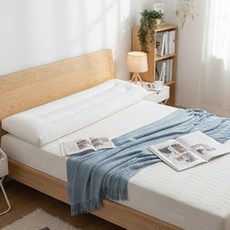 [바우노] 침대 헤드쿠션 긴 베개 통세탁, 1개, White