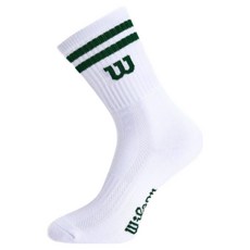 윌슨 여성 스포츠 쿠션 넥 투링글 크루삭스 3P_WH/GR, 화이트그린