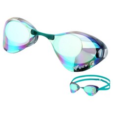 뷰 물안경 V121SAM 노패킹 미러렌즈 수경, 1개, SKEM