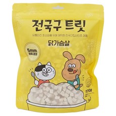 전국구트릿 동결건조 무항생제 닭가슴살 초미니 트릿 170g 5mm 대용량 강아지고양이 국내산 간식, 1개