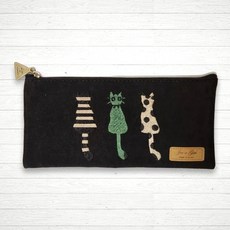 루시르미 가벼운 패브릭 지퍼 장지갑