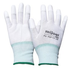 미조리 PU TOP 장갑 10켤레 PU탑 작업용 미끄럼방지 손가락코팅 (10켤레), 10개, 회색 S