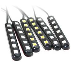 오토바이 싸이키 6구 파박이 경광등 LED 5050 스트로브 배달대행 바이크 면발광 튜닝 용품