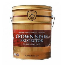 크라운 오일스테인 데크 방부 발수 목재 코팅제, 투명, 1개, 3.6L