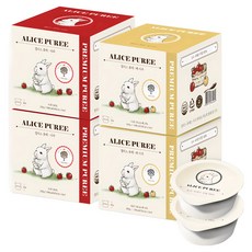 앨리스 과일 퓨레 4박스 골라담기, 8개, 100g, 혼합맛(사과2박스/배2박스)