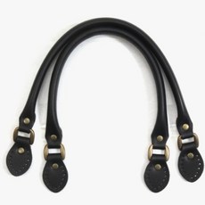 바이핸즈 고급 민무늬 토트 가죽가방끈, 블랙 1쌍, 5개