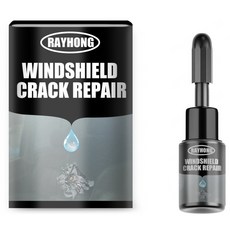 [독일 기술99.99% 효과]유리 크랙 복구 세트 파손된 유리균열복구 어항유리 창문유리 자동차 유리, 1개, 20ml