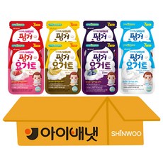[아이배냇] 베베 핑거요거트 아기과자 4종 플레인 20g 2개+딸기 20g 2개+바나나 20g 2개+블루베리 20g 2개, 1개