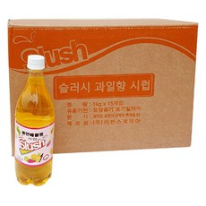 새마원 파인애플 슬러시 시럽 베이스 원액 과일향, 1kg, 15개