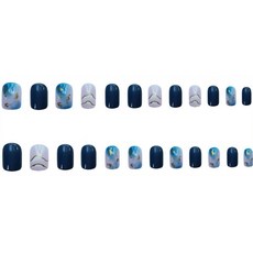 필링업 붙이는 셀프 네일팁 24p 인조손톱, 1개, 문라이트네이비