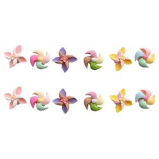 차량용 대시보드 인테리어 소품 바람개비, 12개, 혼합색상