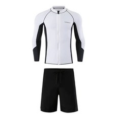 [웨일쓰] 캐주얼 커플 래쉬가드 세트 남자 여자 슬림핏 수영복 비치웨어 상하의 세트