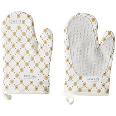 논슬립 실리콘 만능 오븐장갑 내열장갑, 아이보리, 1세트