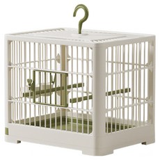 앵무새 이동장 용품 새집 이동장 새장 버드 미니 케이지, 화이트그린, 1개