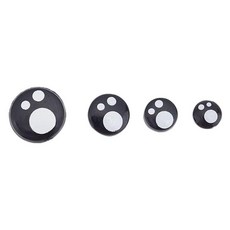 플라스틱 공예 눈알 80개 세트 블랙 4스타일 1박스