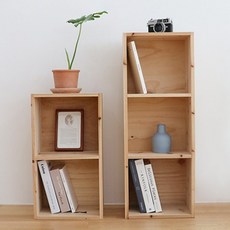 고급 편백 삼나무 책장 슬림 와이드 폭조절 일반 2단3단 공간박스 틈새수납