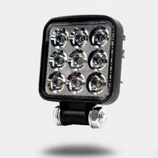 지노기업/LED 미니 라이트/12V/24V/27W/9발/써치등/작업등/원형/사각/저가형/화물차/대형트럭/오토바이/선박/농기계/중장비/보조등/후미등/후진등/오프로, 화이트