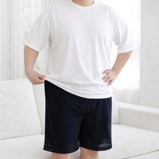 빅사이즈 남여공용 쿨냉감 5부바지