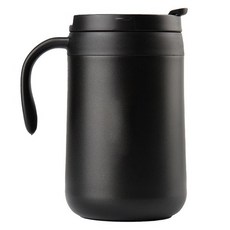 MONDO몬도 이중진공 머그컵 500ml /스텐머그컵 손잡이 텀블러 핸들형/보냉 보온병, 블랙