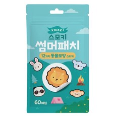 XMOKI 애니멀 썸머패치 국산 기피 패치 스티커, 그린, 6개
