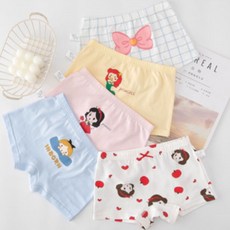 쫑여시 리본 공주 여아동 프린세스 사각 드로즈 5종 팬티 세트 A726