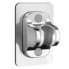 쥬커머스 무타공 강력접착 샤워기 거치대, 실버