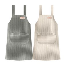 미미캐츠 로이에ST 생활방수 앞치마 2p, 그레이+베이지, 1개