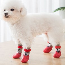 [댕냥이] 강아지 산책용품 방수 양말슈즈, 양말슈즈 블랙 L, 단품