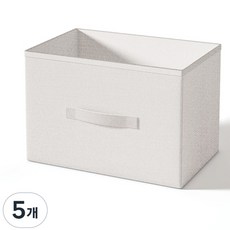 소웰홈 패브릭 다용도 수납함, 5개, 화이트A