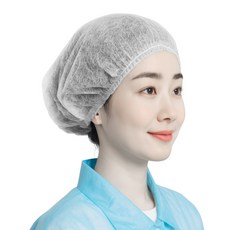 오아소 일회용 부직포 라운드 위생모자, 100개, 화이트