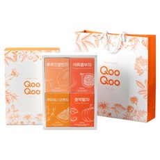 쿠우쿠우 티 선물세트 [석류콤부차 10+호박팥차 10p+후루츠멜란지 10p+루이보스오렌지 10p], 1개, 후루츠멜란지+석류콤부차+루이보스오렌지+호박팥차