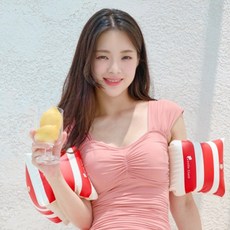 젠틀자이언트 성인 물놀이 암튜브 팔튜브, 2세트, 로즈레드