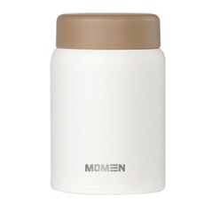 모멘 미니 이유식 보온병 스테인리스 보온보냉 미니 푸드자 미니죽통, 아이보리, 1개, 280ml