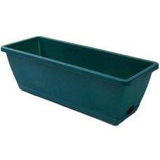 해피앤몰 50x19 직사각형 대형 화분 플라스틱 직사각 베란다 텃밭 긴 화분, 다크 그린