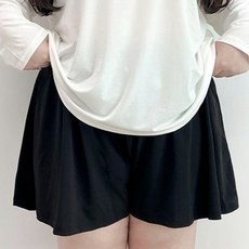 수영복가능/77-150 미체 사이즈무한 빅사이즈 래쉬 치마바지 밴딩 반바지 쿨 아이스 8XL