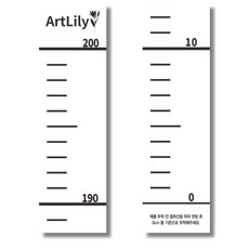 아트릴리 심플 성장차트 키재기 스티커 무타공 접착식 줄자, 투명 (A), 1개