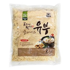 원픽푸드 우천 슬라이스유부 1kgX5개 우동 토핑 업소용 대용량, 5개, 1kg