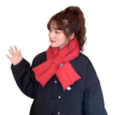 패딩목도리 크로스 디자인 보온 스카프