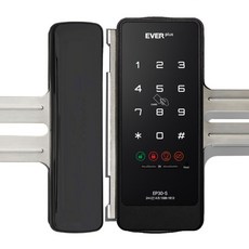 에버넷 유리문 도어락 강화유리문 에버플러스 EP30 블랙 고객직접설치 (번호전용), EP30-N(번호전용) + 양문형홀더