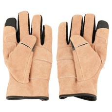 리오텍 프리미엄 가죽 장갑 캠핑 용접 보온 겨울 작업, 옐로우, 1개