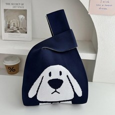 아시안브랜드 여성용 니트 손목가방 미니 에코백