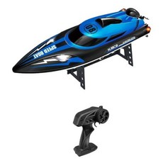 고속 원격 제어 레이싱 RC보트 원격제어 RC배 물놀이, Blue, 1개